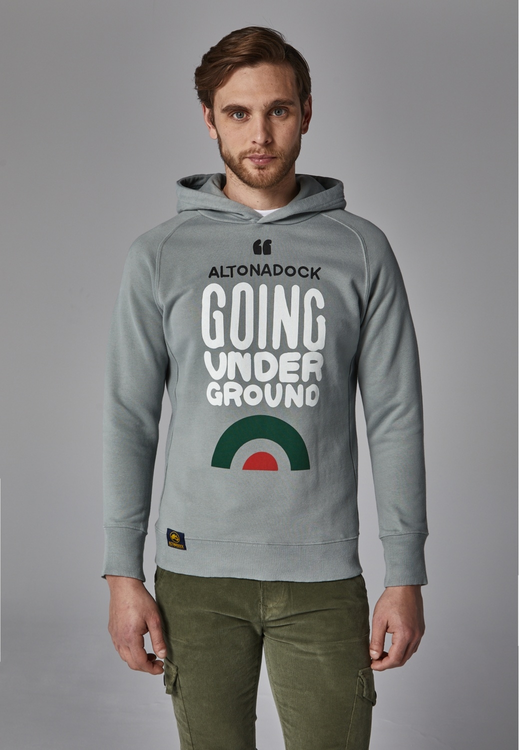 GREY HOODIE WITH 'GOING...
