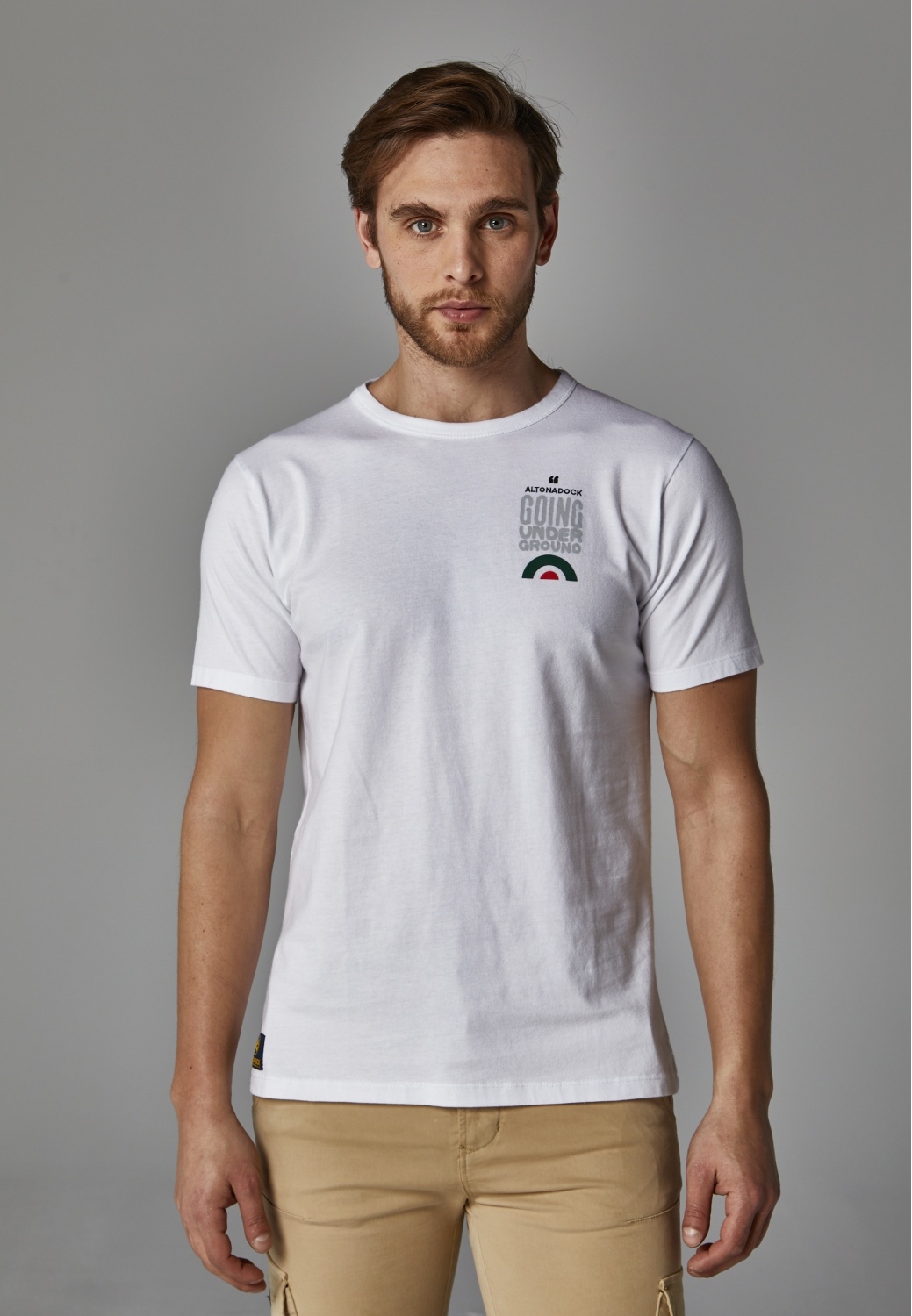 WHITE T-SHIRT WITH 'GOING...