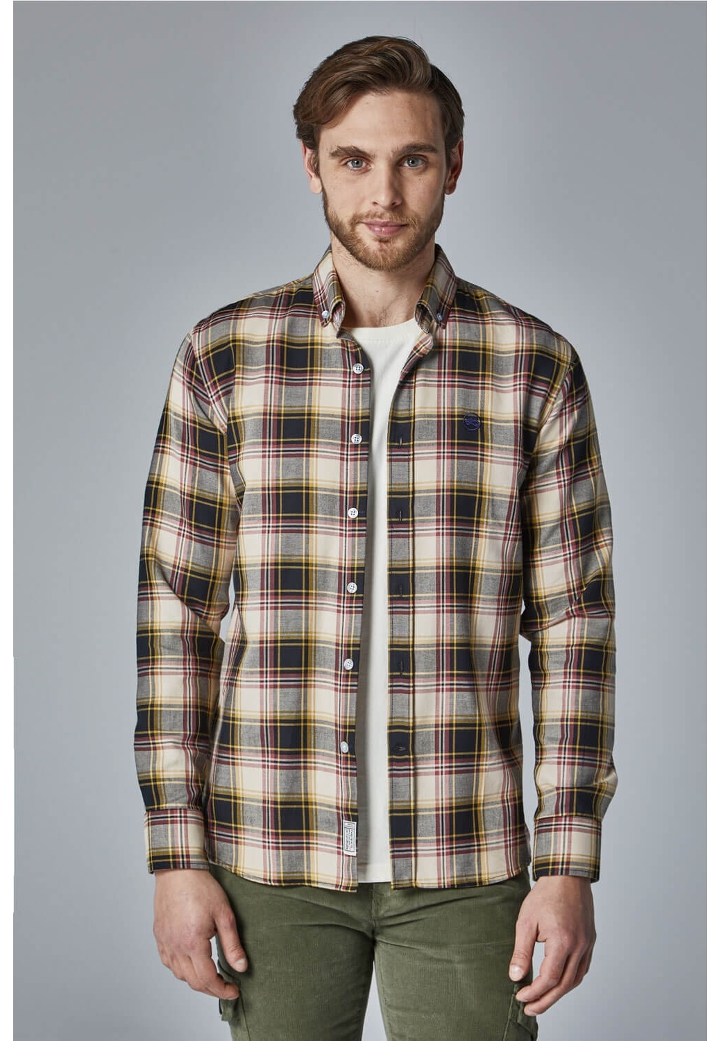 CHECKED SHIRT WITH BEIGE...