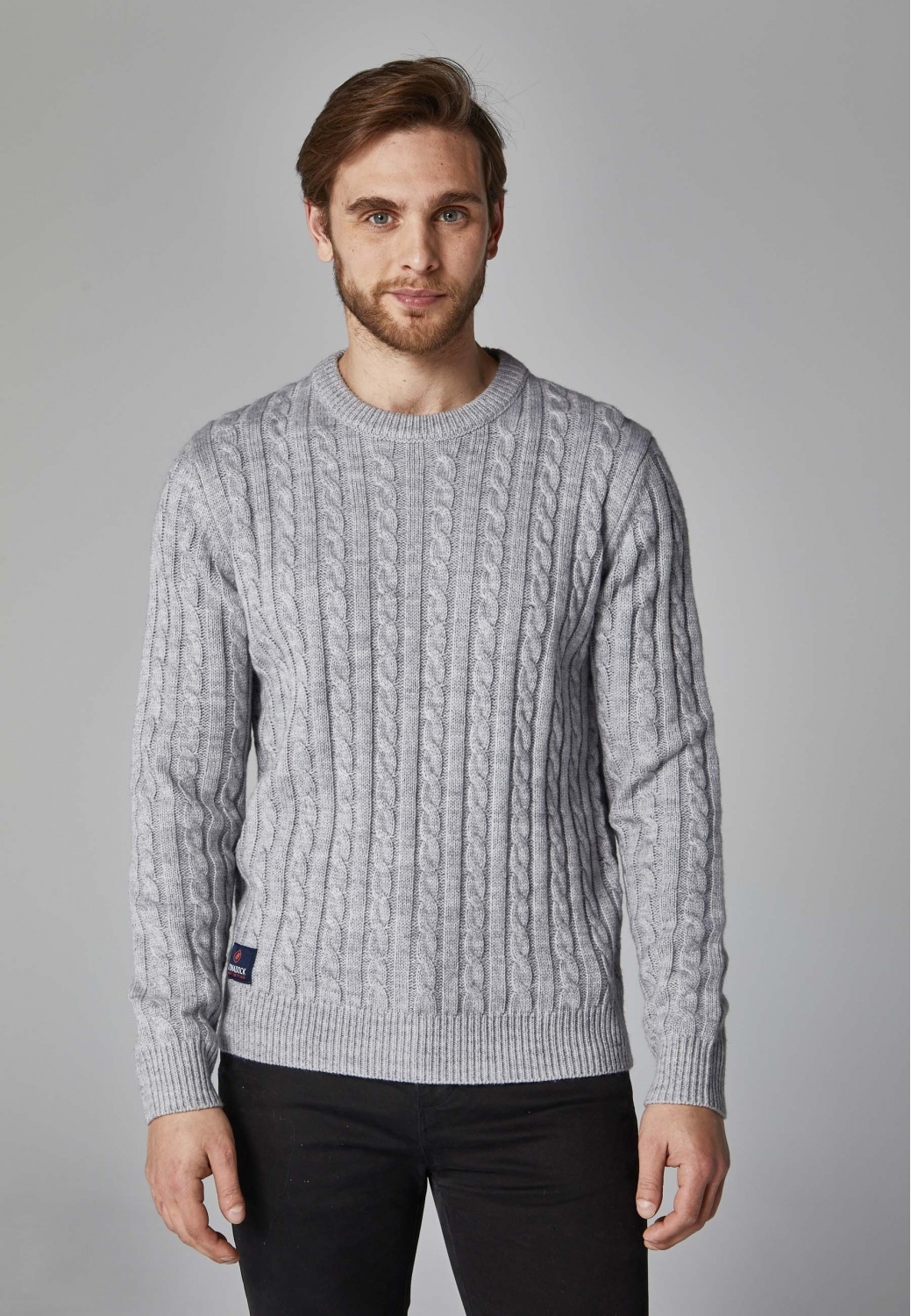 Men's grey chunky knit...