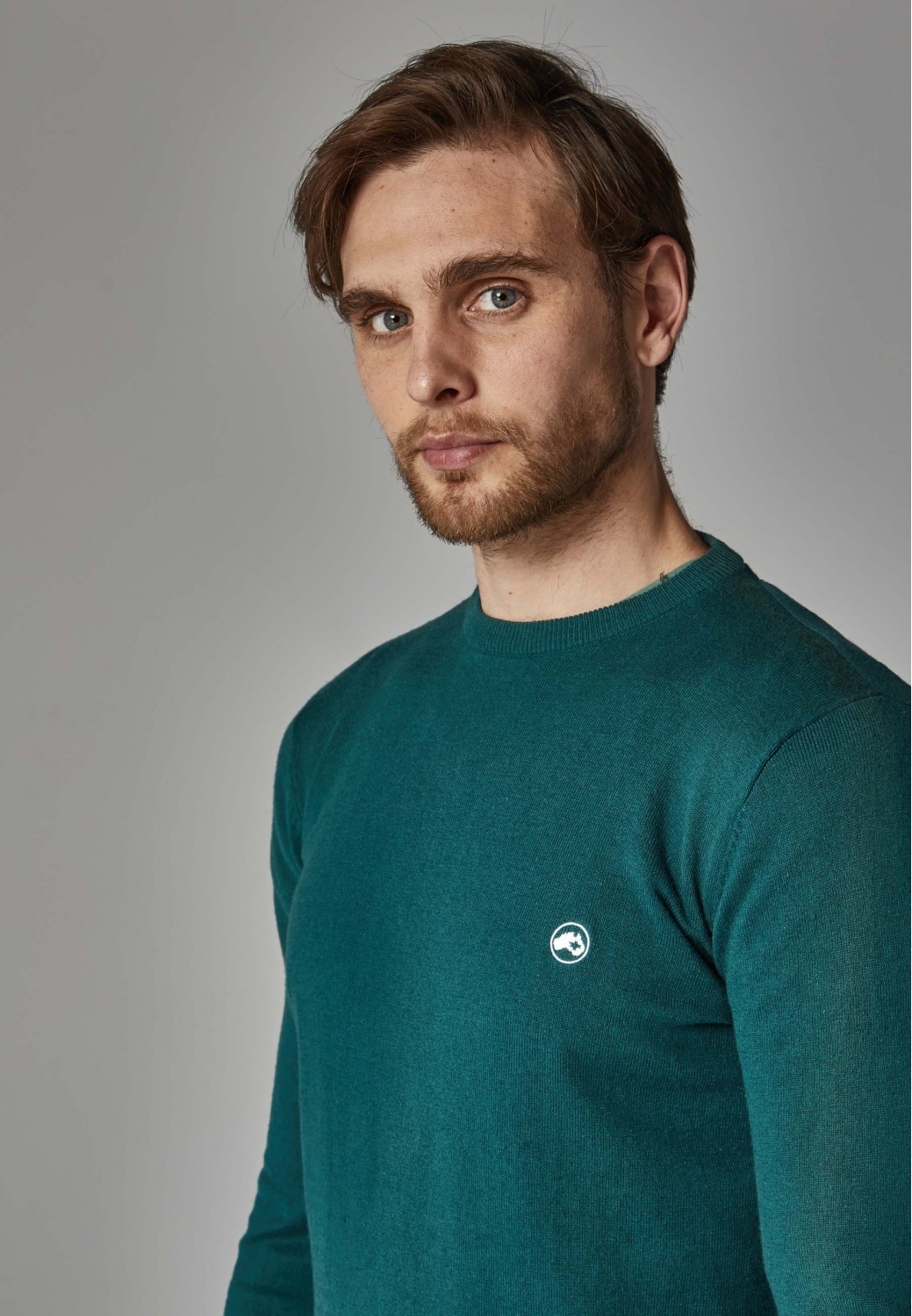 Men's pullover in green colour with round neck Altonadock