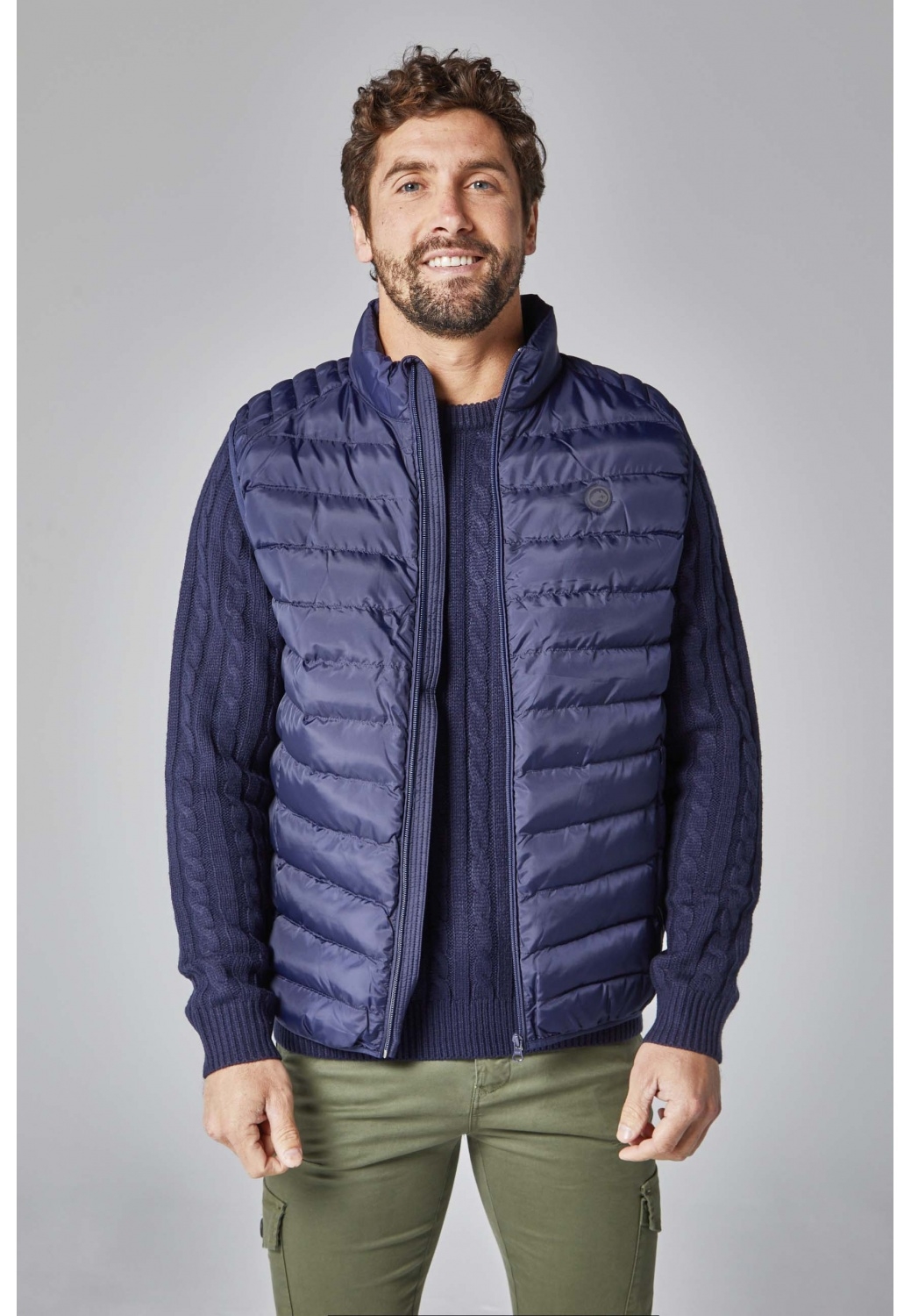 QUILTED VEST WITH...