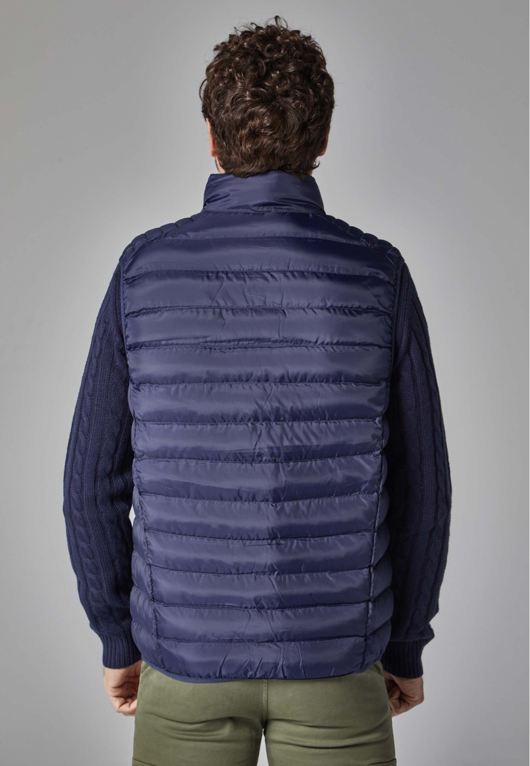 QUILTED VEST WITH THERMOLITE® PADDING IN BLUE AND BLUE Altonadock